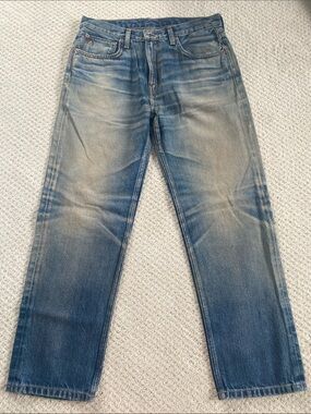 Etica denim Women’s Faded Blue Straight-Leg Jeans, size 27